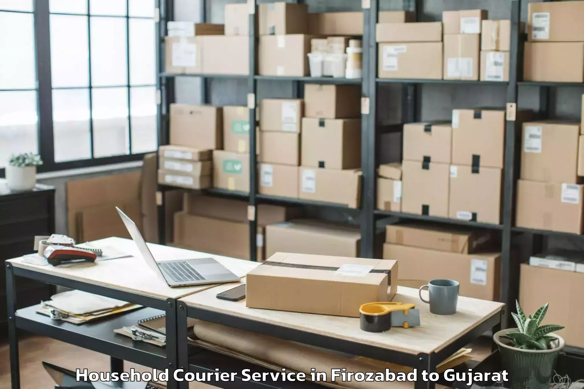 Comprehensive Firozabad to Kalol Gujarat Household Courier